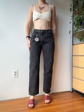 Rustler black straight leg vintage jeans